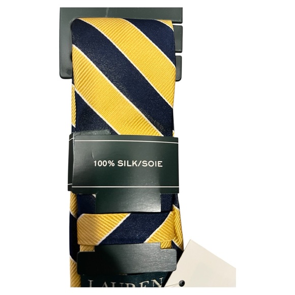 Ralph Lauren Boys Stripped Silk Repp Tie NWT - Picture 4 of 6